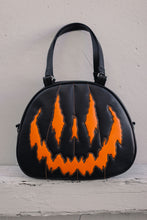 Load image into Gallery viewer, Handcrafted Too Bad Pumpkin bag/ Black and Orange-Handbag/Crossbody Dual