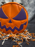 Hand Crafted : Mean Pumpkin Orange and Purple