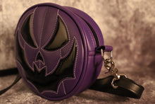 Load image into Gallery viewer, Small Purple with Patent Black Bat mouth: Handcrafted
