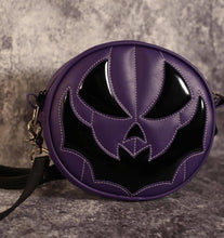 Load image into Gallery viewer, Small Purple with Patent Black Bat mouth: Handcrafted