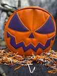 Hand Crafted : Mean Pumpkin Orange and Purple
