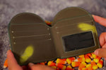 Inside of tombstone shaped thermal sensitive wallet