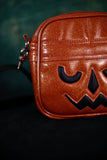 Handcrafted Scary Pail/Glitter Orange Bag- Handcrafted- Limited Edition
