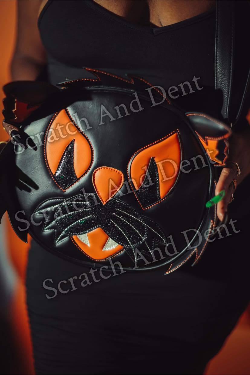 SCRATCH AND DENT Pumpkin Kult Cat Face Bag