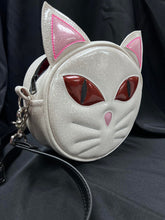 Load image into Gallery viewer, Hand Crafted Kitten Bag/ White Glitter
