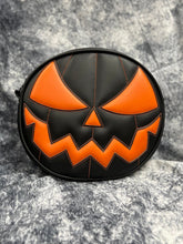 Load image into Gallery viewer, Handcrafted Mean Face Bag: Matte Black &amp; Matte Orange