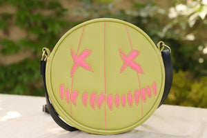 HandCrafted Pastel Sam Bag: Kiwi Green & Bubblegum Pink