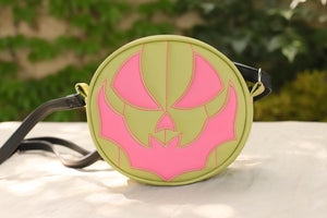 HandCrafted Pastel: SMALL Bat Face Kiwi Green & Bubblegum Pink