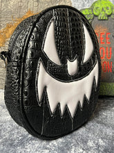 Load image into Gallery viewer, Hand Crafted : Oval Pumpkin Black Croc and White