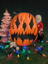 Load image into Gallery viewer, Handcrafted We Stay Creepy bag: Orange and Black