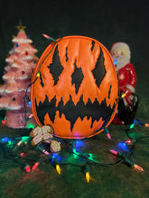 Load image into Gallery viewer, Handcrafted We Stay Creepy bag: Orange and Black