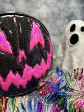 Load image into Gallery viewer, Hand Crafted Stark Raving: Black Glitter and Pink Holographic