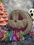 Hand Crafted : Classic Happy Grey Gradient Crocodile and Violet