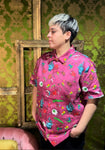 Grave Offerings Collection- Magenta Button up