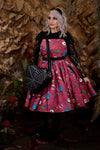 Grave Offerings Collection: Pinafore Dress- Magenta