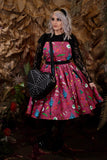 Grave Offerings Collection: Pinafore Dress- Magenta