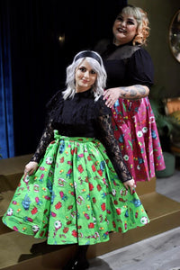 Grave Offerings Collection: Full Circle Skirt- Green