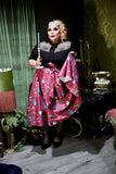 Grave Offerings Collection: Full Circle Skirt- Magenta