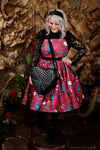 Grave Offerings Collection: Pinafore Dress- Magenta