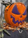 Hand Crafted : Mean Pumpkin Orange and Purple
