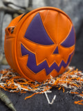 Hand Crafted : Mean Pumpkin Orange and Purple