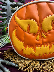 Handcrafted - Evil Face/ Matte Orange & Matte Yellow (White Piping)