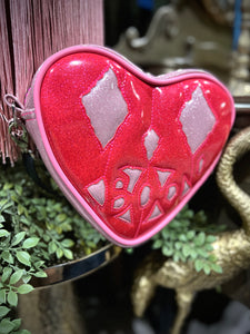 Handcrafted :  Love Is... BOO! Heart/ Hot Pink and Baby Pink