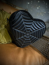 Load image into Gallery viewer, Pre order Hand Crafted : Large Heart Black Spiderweb estimated shipping after 6/17