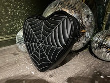 Load image into Gallery viewer, Hand Crafted : Large Heart Black Spiderweb