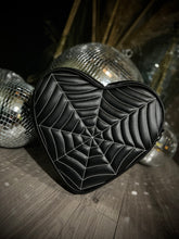 Load image into Gallery viewer, Hand Crafted : Large Heart Black Spiderweb