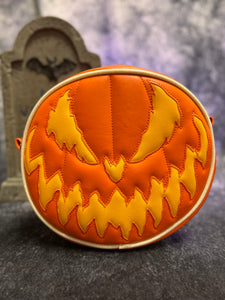Hand Crafted: Bad Company Pumpkin Orange with Yellow face and white piping