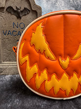 Load image into Gallery viewer, Hand Crafted: Bad Company Pumpkin Orange with Yellow face and white piping