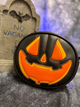 Load image into Gallery viewer, Handcrafted All Hallows Eve Pumpkin Crossbody- Orange and Yellow