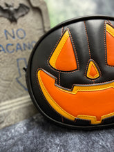 Load image into Gallery viewer, Handcrafted All Hallows Eve Pumpkin Crossbody- Orange and Yellow