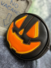 Load image into Gallery viewer, Handcrafted All Hallows Eve Pumpkin Crossbody- Orange and Yellow