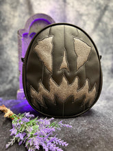 Load image into Gallery viewer, Handcrafted Scaredy Cat Bag: Black and Granite Grey