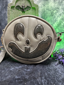 Hand Crafted: Foolish BABY Grey and Grey Glitter Face
