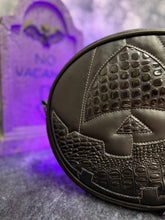 Load image into Gallery viewer, Hand Crafted Cyclops: Black and Black Faux Snake skin
