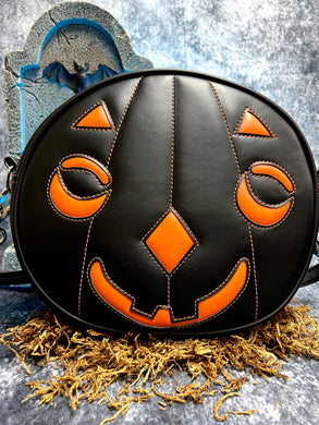 Handcrafted - Vintage Halloween Bag Black and Orange