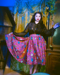 Grave Offerings Collection: Full Circle Skirt- Magenta