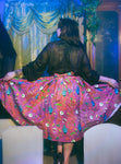 Grave Offerings Collection: Full Circle Skirt- Magenta